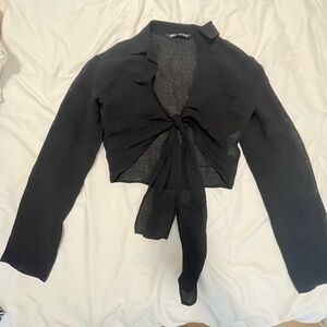 Zara front tie top